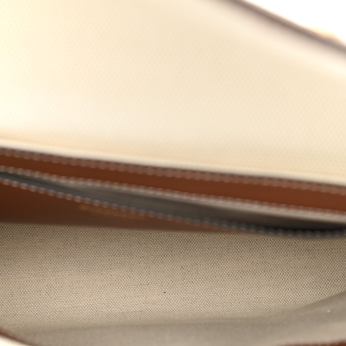 Canvas Horseferry Print Note Crossbody Bag Natural Tan