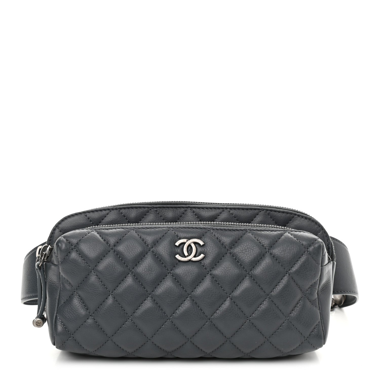 Chanel Calfskin Quilted Waist Bag Dark Grey 1 of 11