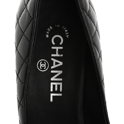Chanel Lambskin Quilted Cap Toe Pumps 37.5 Black 7 of 10