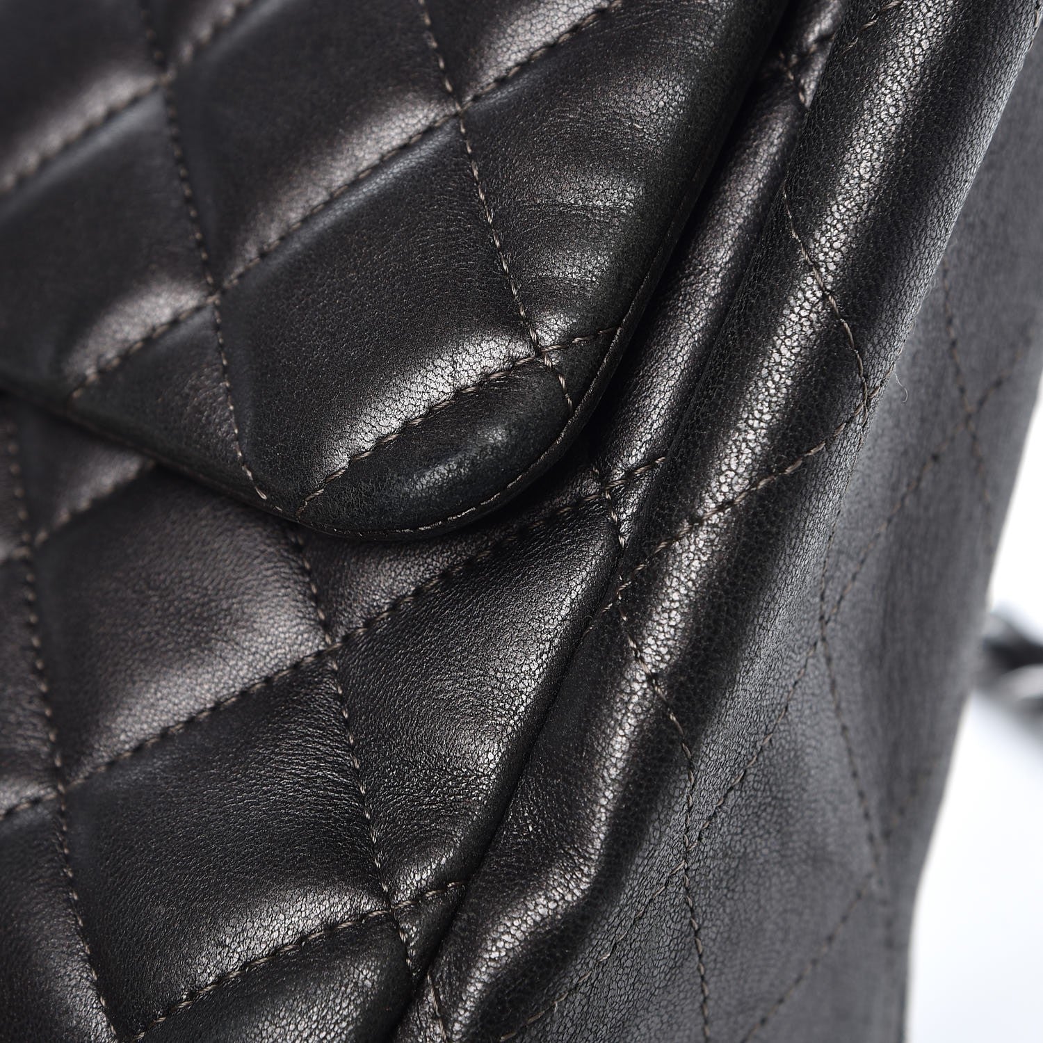 Chanel Lambskin Quilted Maxi Single Flap Grey 15 of 18