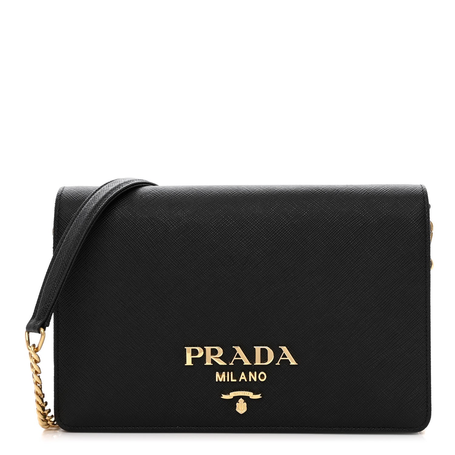 Prada Saffiano Lux Mini Crossbody Bag Black 3 of 10