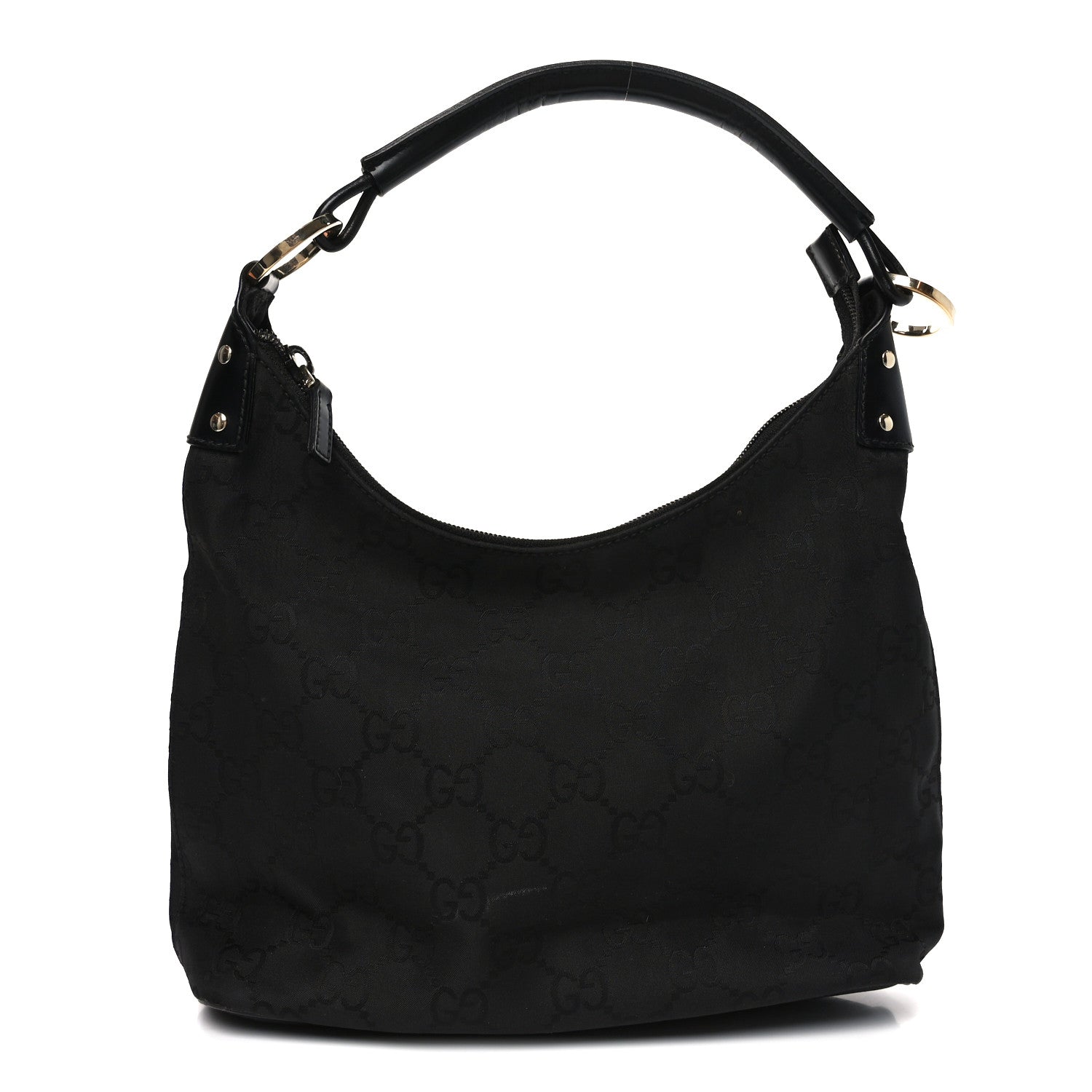 Gucci Nylon Monogram Small Hobo Black 1 of 10