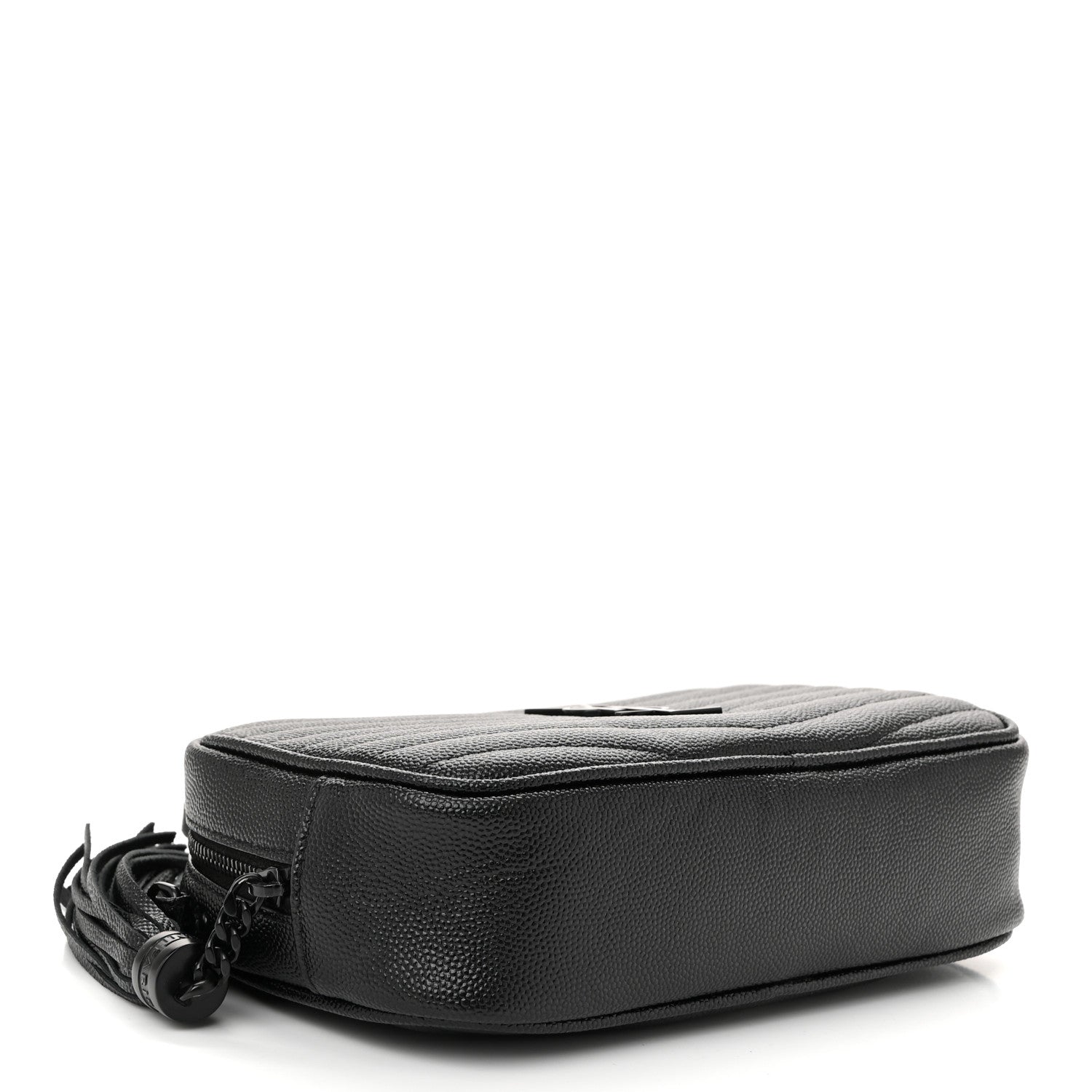 Saint Laurent Grain De Poudre Matelasse Monochrome Monogram Mini Lou Camera Bag Black 4 of 11
