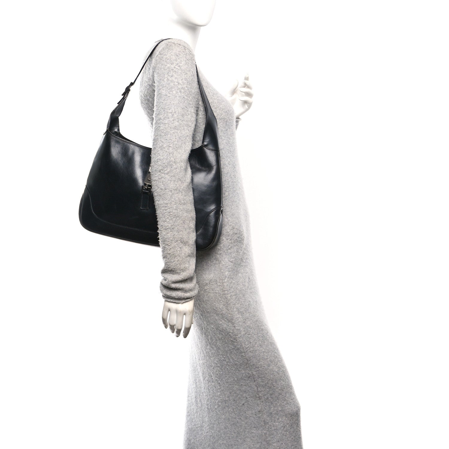 Gucci Calfskin Jackie O Hobo Black 2 of 10