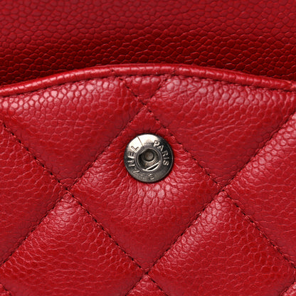 Chanel Caviar Quilted Jumbo Double Flap Red 5 of 5