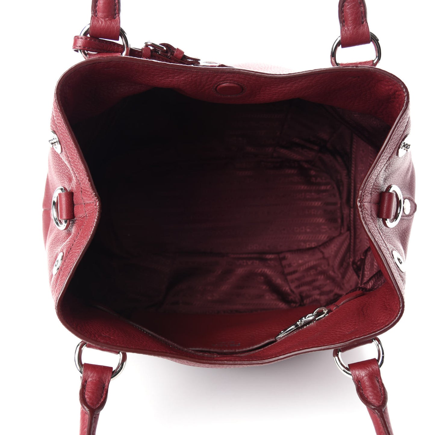 Vitello Daino Expandable Shoulder Bag Rubino