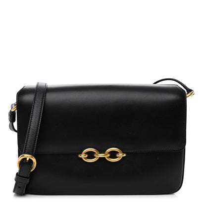 Saint Laurent Smooth Calfskin Le Maillon Satchel Black 1 of 11