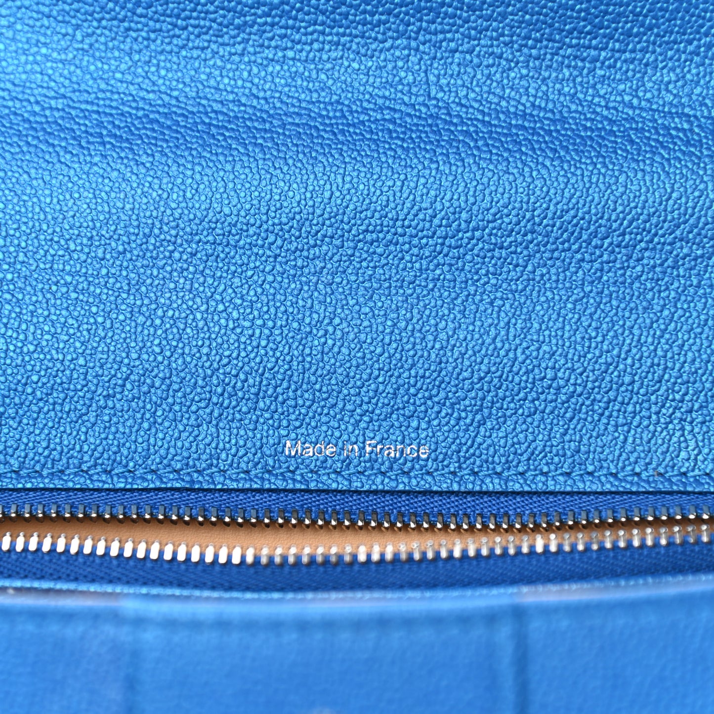 Metallic Grained Calfskin MM Brillant Satchel Satin Electric