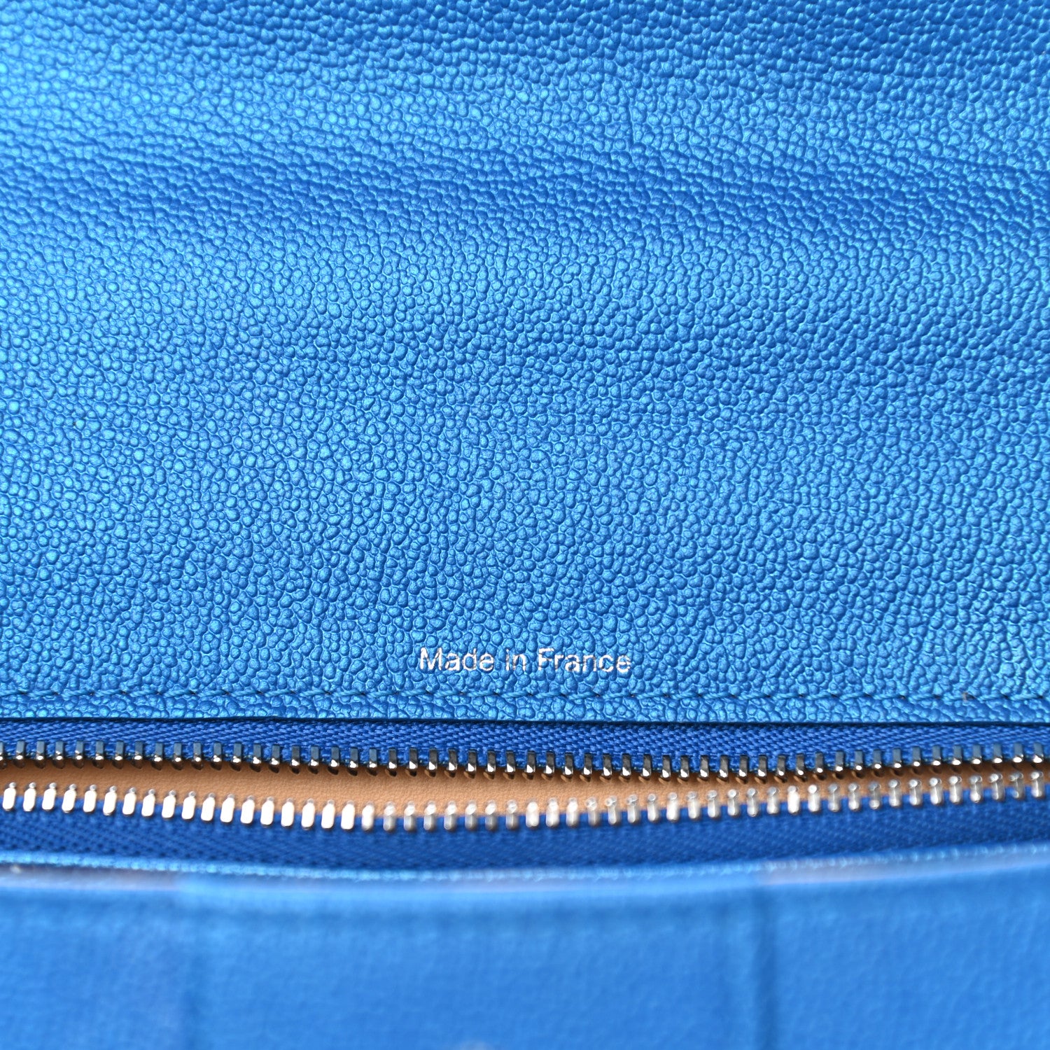 Delvaux Metallic Grained Calfskin MM Brillant Satchel Satin Electric 8 of 12