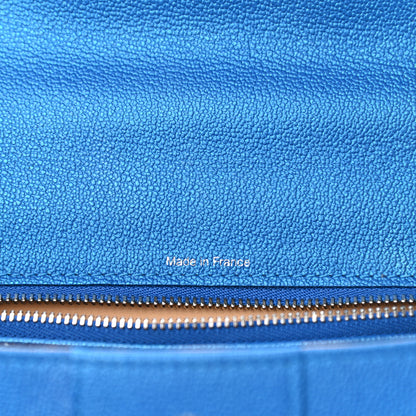Delvaux Metallic Grained Calfskin MM Brillant Satchel Satin Electric 8 of 12