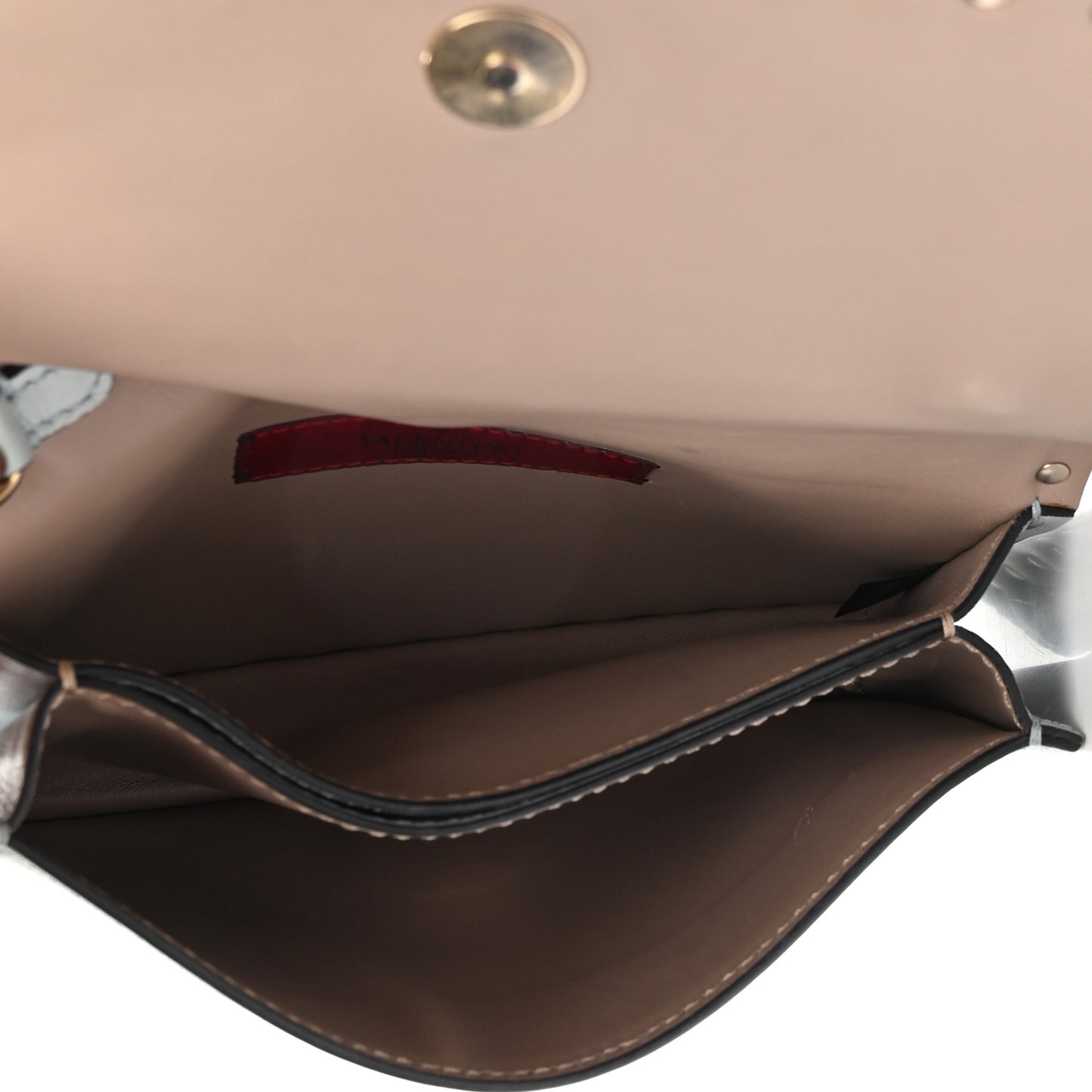 Nappa Small Rockstud Wristlet Clutch Pastel Grey