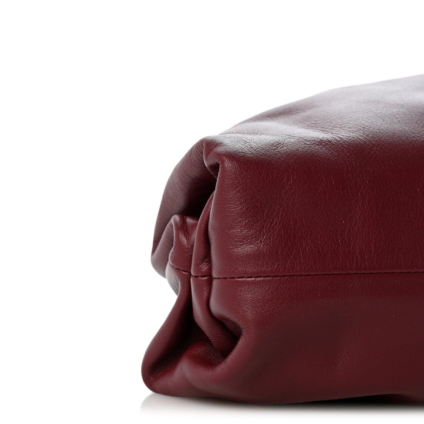 Smooth Butter Calf The Pouch Oversized Clutch Bordeaux