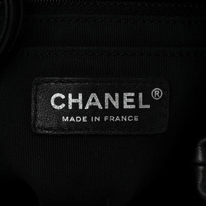 Chanel Lambskin Quilted CC Chain Drawstring Tote Black 6 of 10