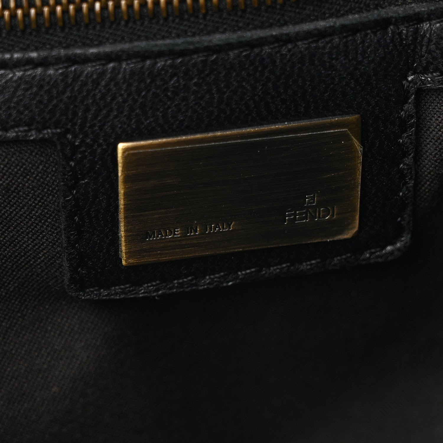 Fendi Nappa Patent Perforated Small Bag De Jour Black 6 of 10