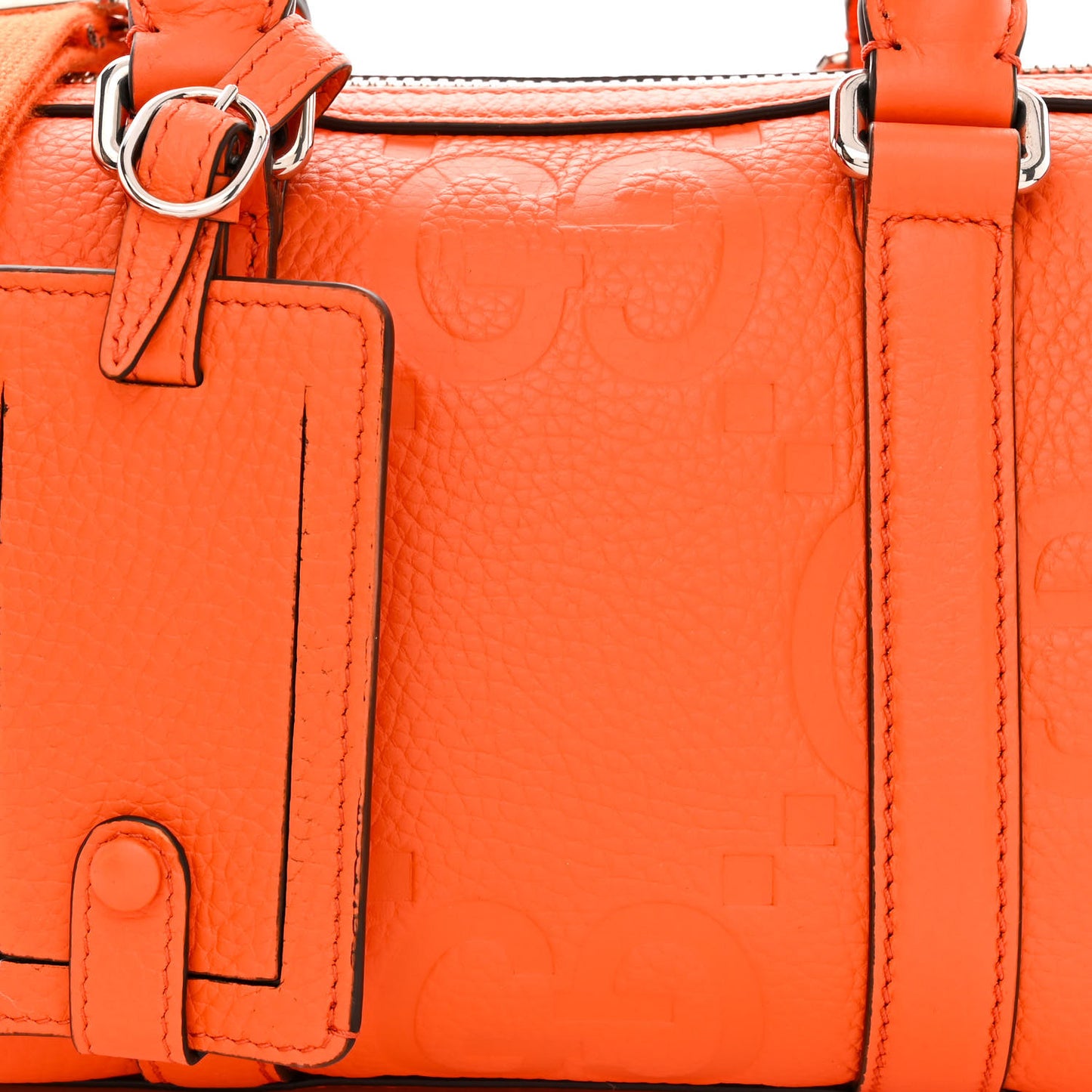 Piuma Calfskin Jumbo GG Embossed Mini Duffle Bag Good Orange