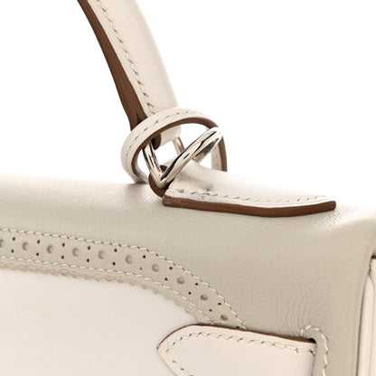 Hermes Swift Ghillies Kelly Retourne 32 White Gris Perle 13 of 14