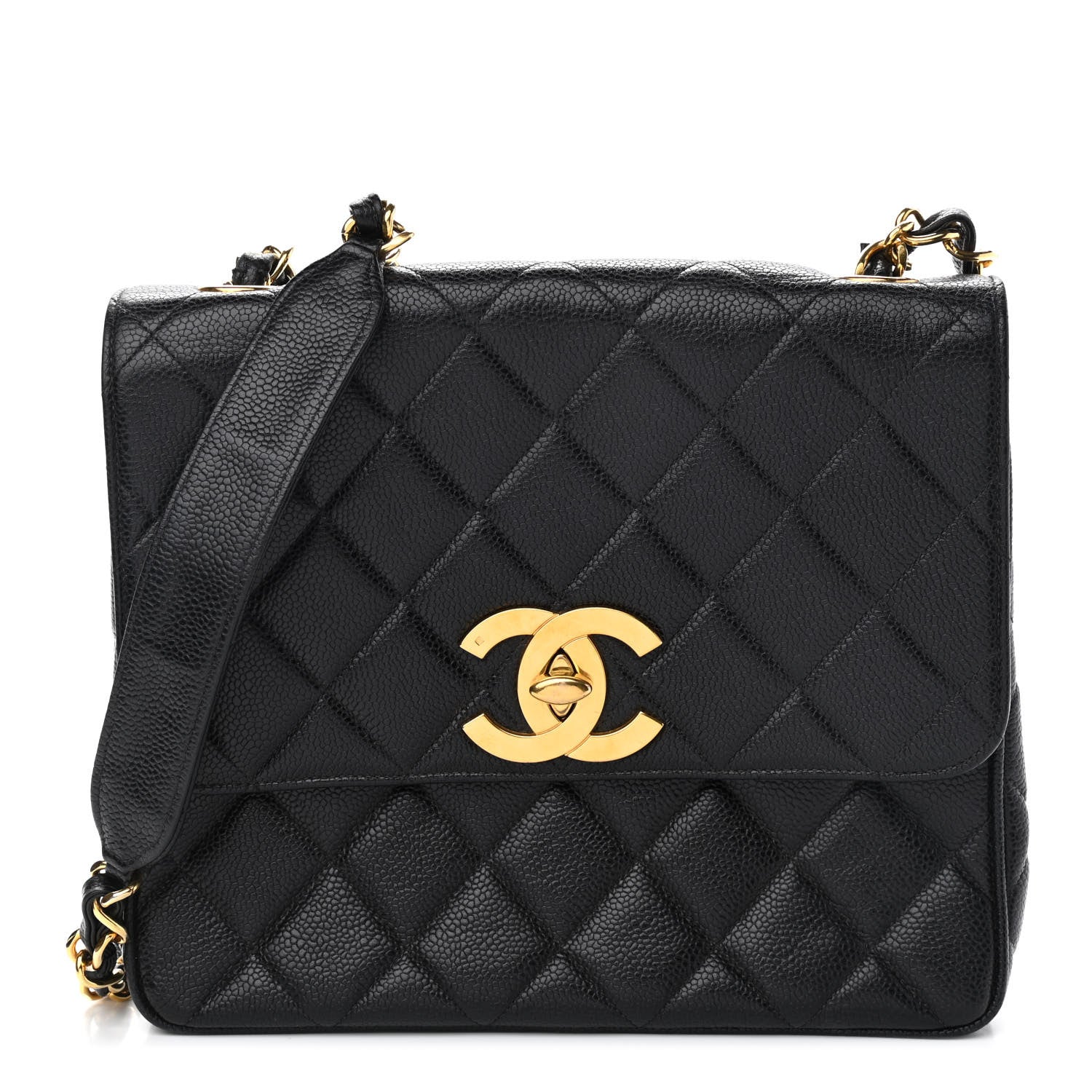 Chanel Caviar Quilted Medium Single Flap Black 1 of 10