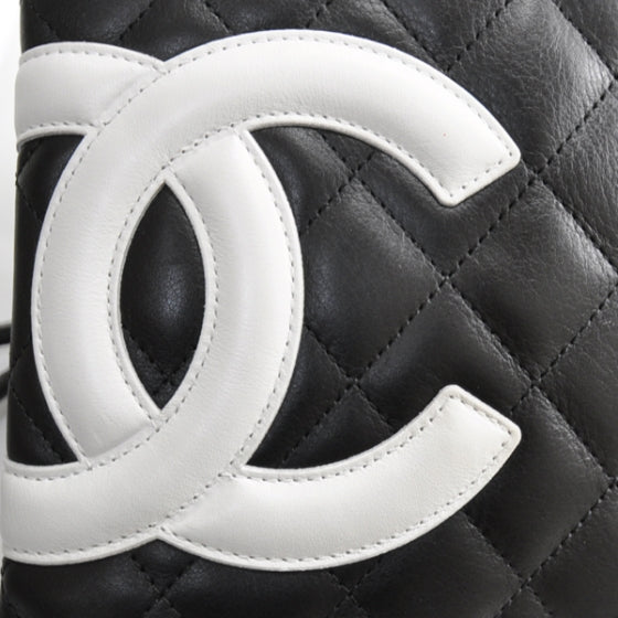 Chanel Calfskin Quilted Cambon Messenger Black White 11 of 11