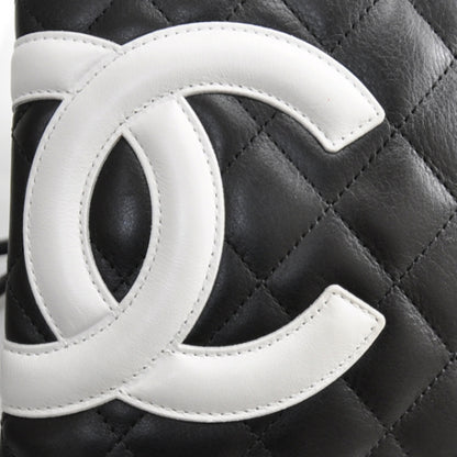 Chanel Calfskin Quilted Cambon Messenger Black White 11 of 11