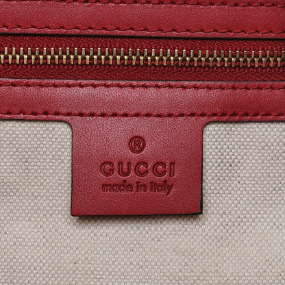 Gucci Monogram Medium Joy Boston Beige Red 7 of 8