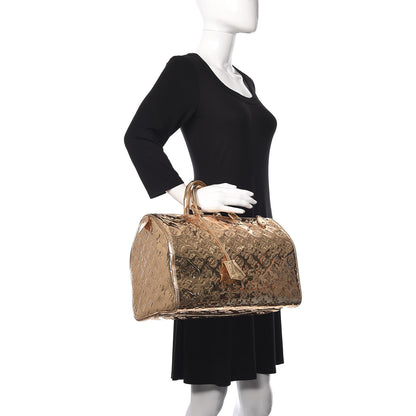 Louis Vuitton Monogram Miroir Speedy 35 Gold 1 of 8