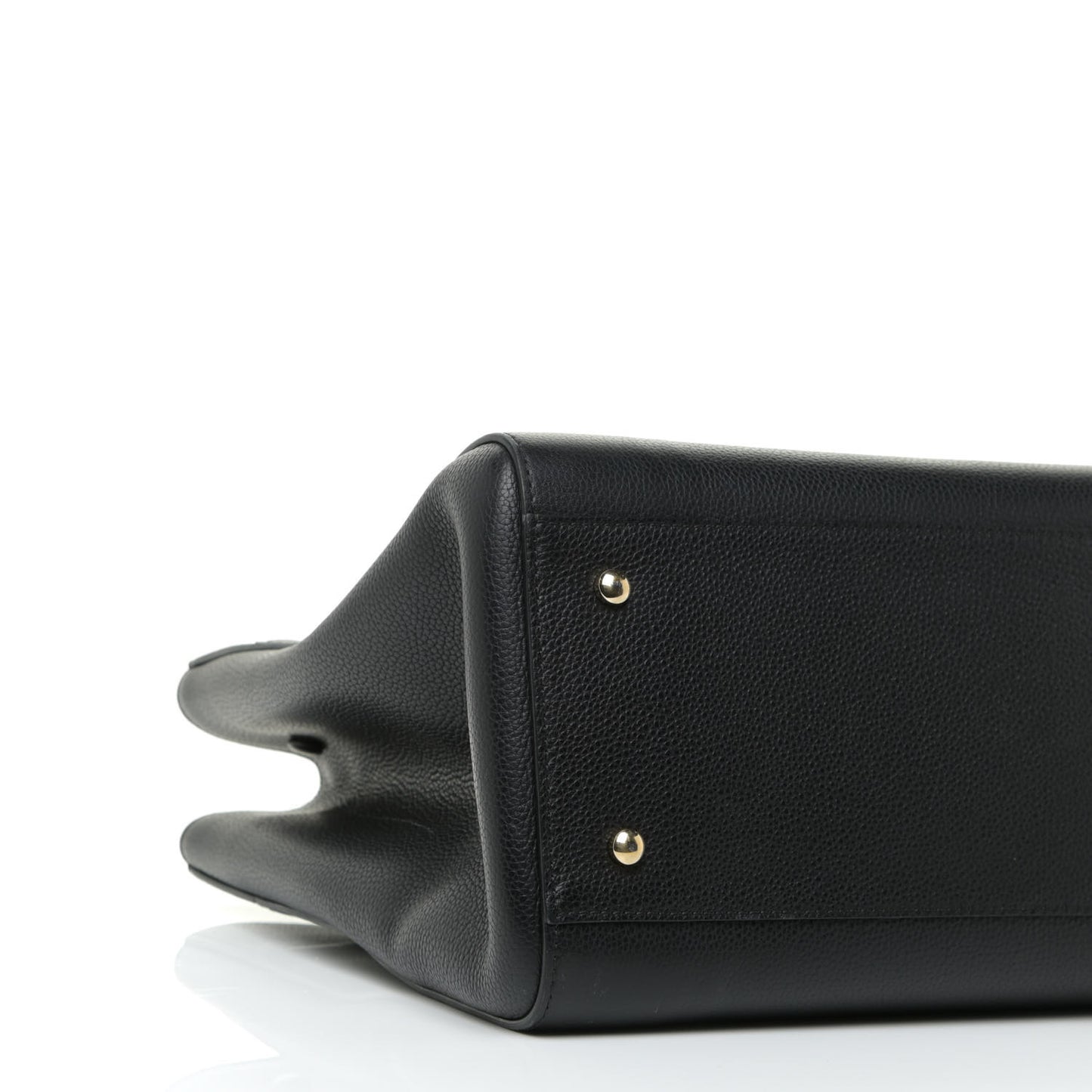 Grained Calfskin Medium Neo Executive Shopper Tote Black