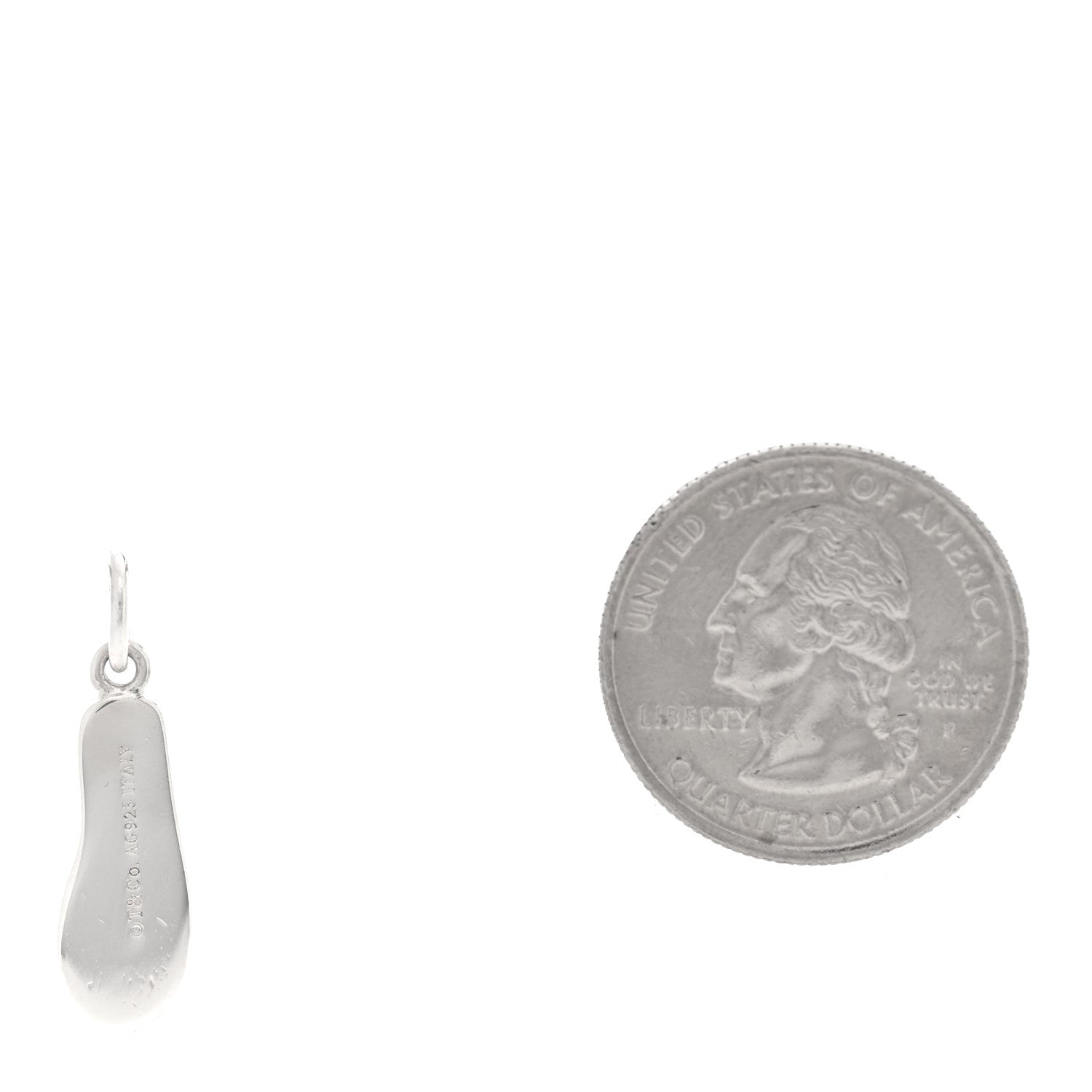 Tiffany Sterling Silver Enamel Flip Flop Charm Blue 2 of 3