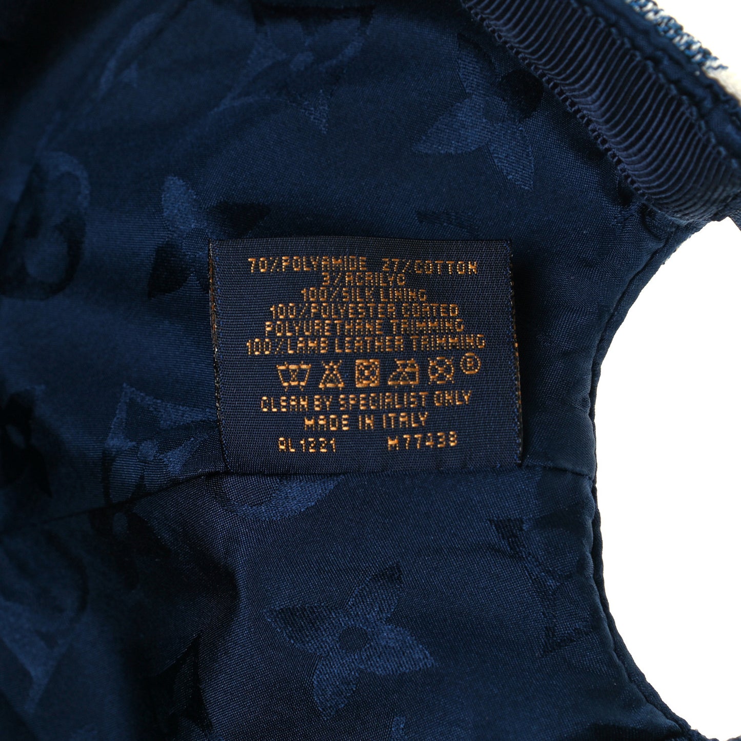 Monogram Jacquard Cap L Blue