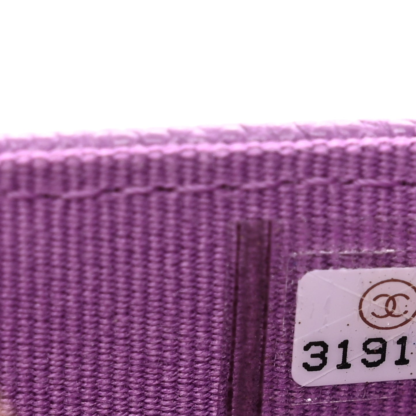 Caviar Quilted Flap Card Holder Wallet Purple