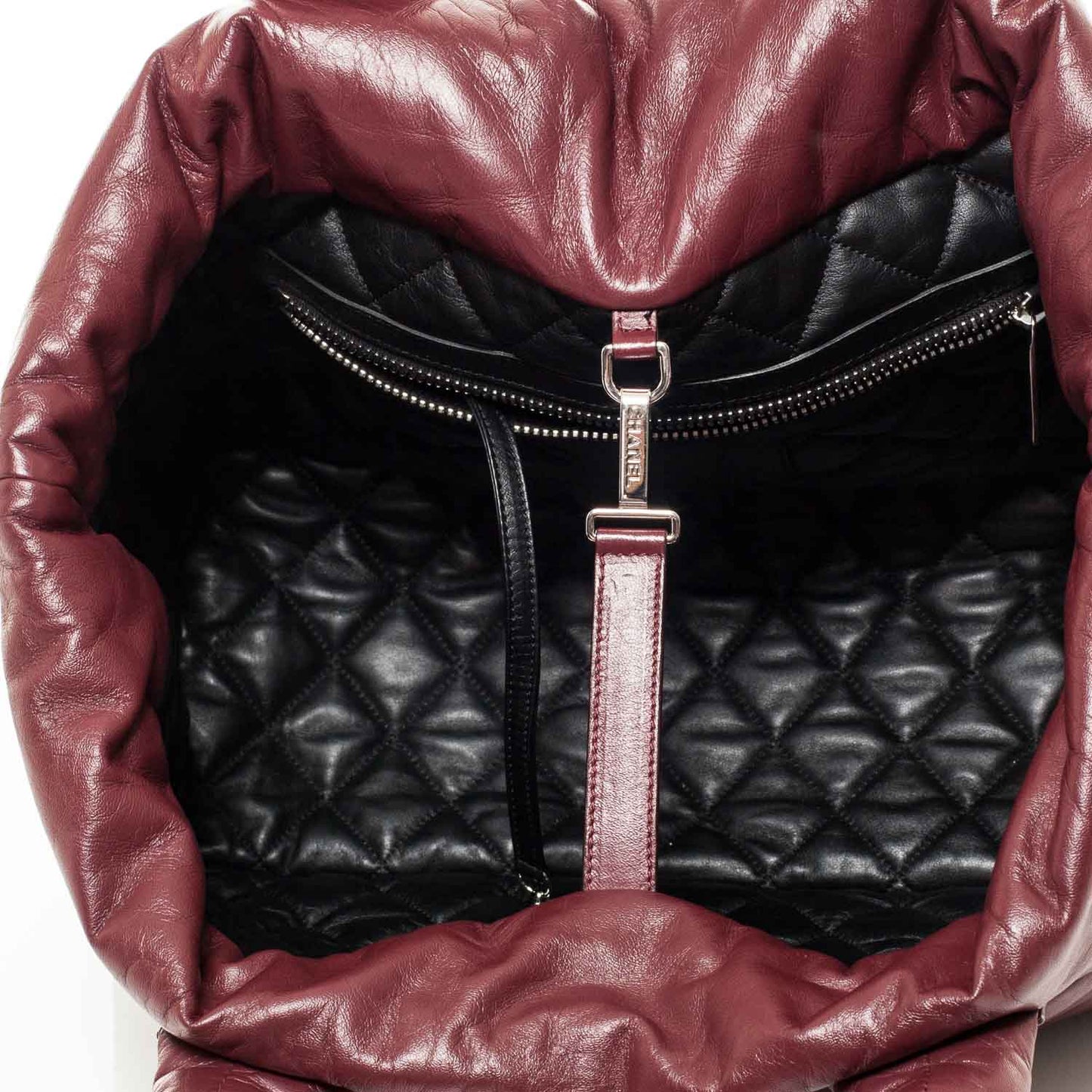 Lambskin Quilted Medium Coco Cocoon Reversible Tote Black