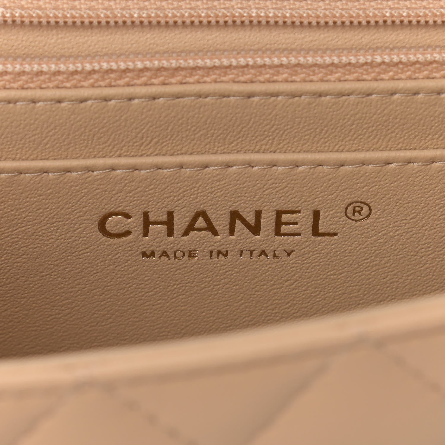 Chanel Lambskin Quilted Mini Rectangular Flap Beige 5 of 8