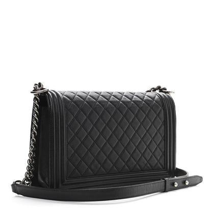 Chanel Grained Calfskin Quilted New Medium Boy Flap Black 3 of 13