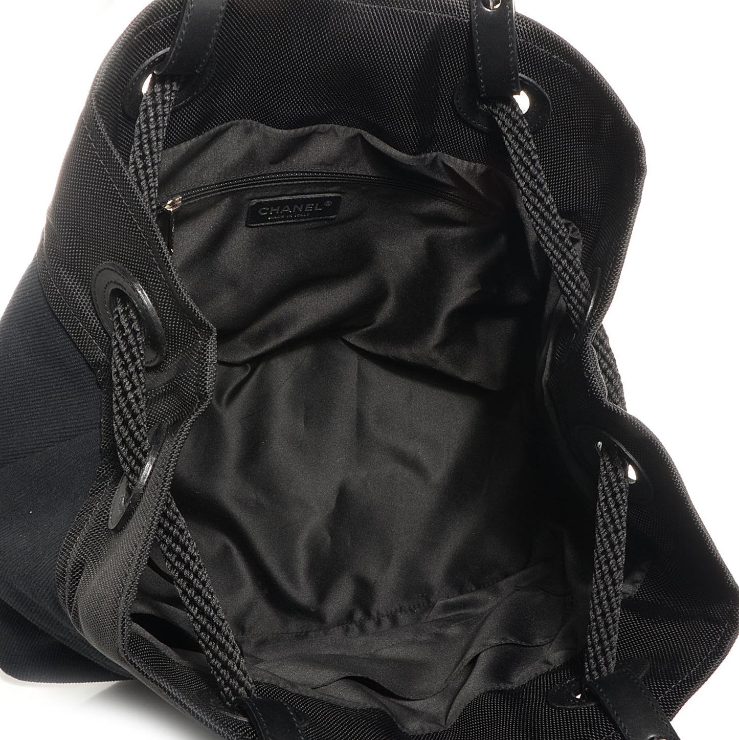 Canvas Drawstring Paris Biarritz CC Cabas Black