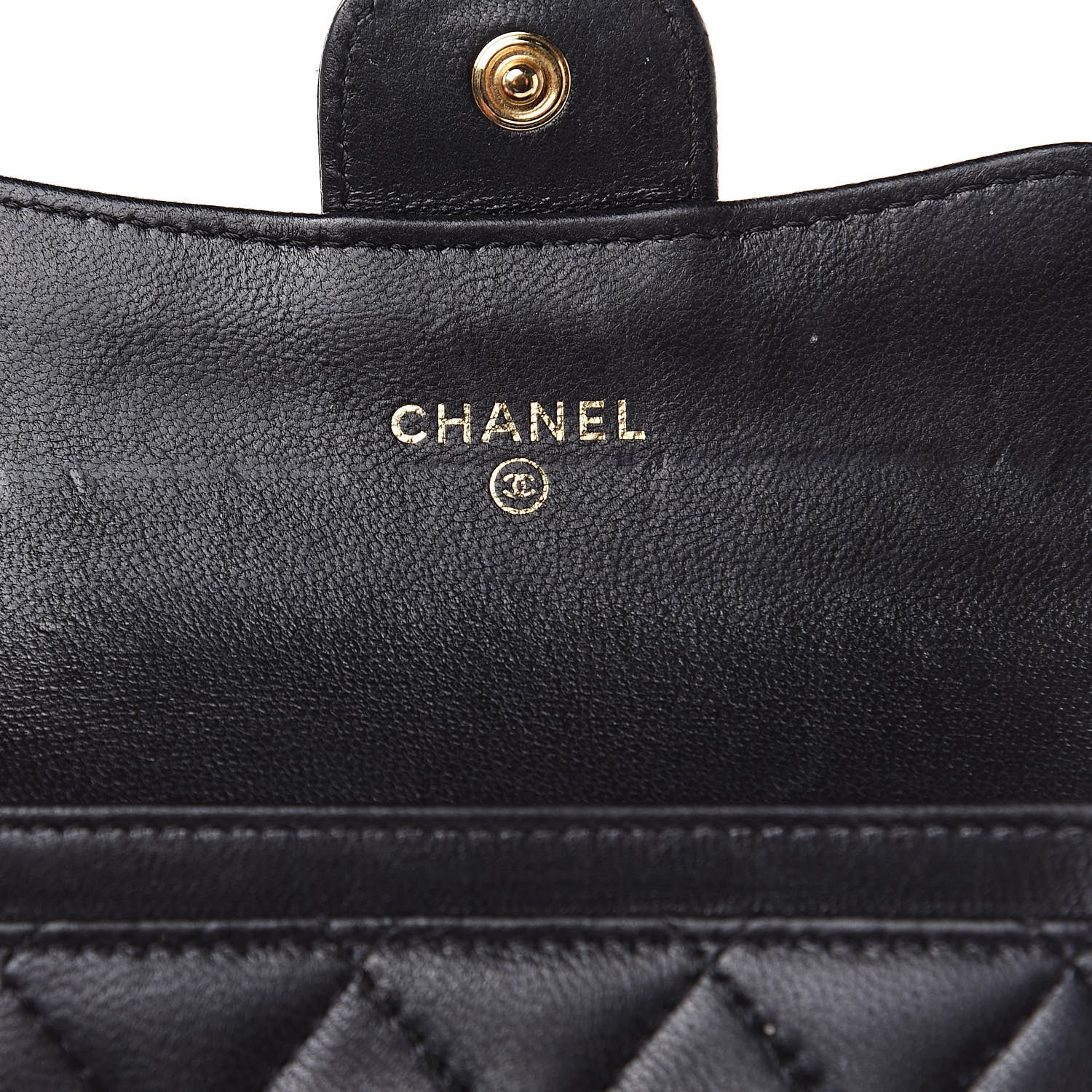 Chanel Lambskin Quilted Flap Card Holder Black 6 of 12