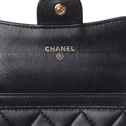 Chanel Lambskin Quilted Flap Card Holder Black 6 of 12