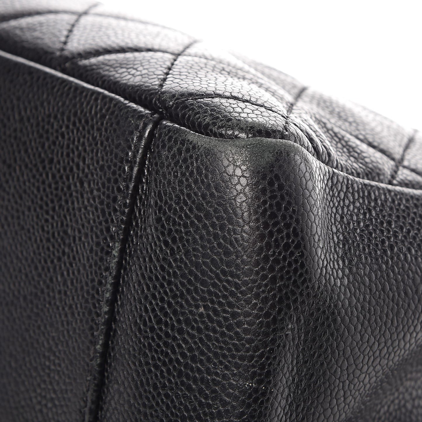 Caviar Quilted Grand Shopping Tote GST Black