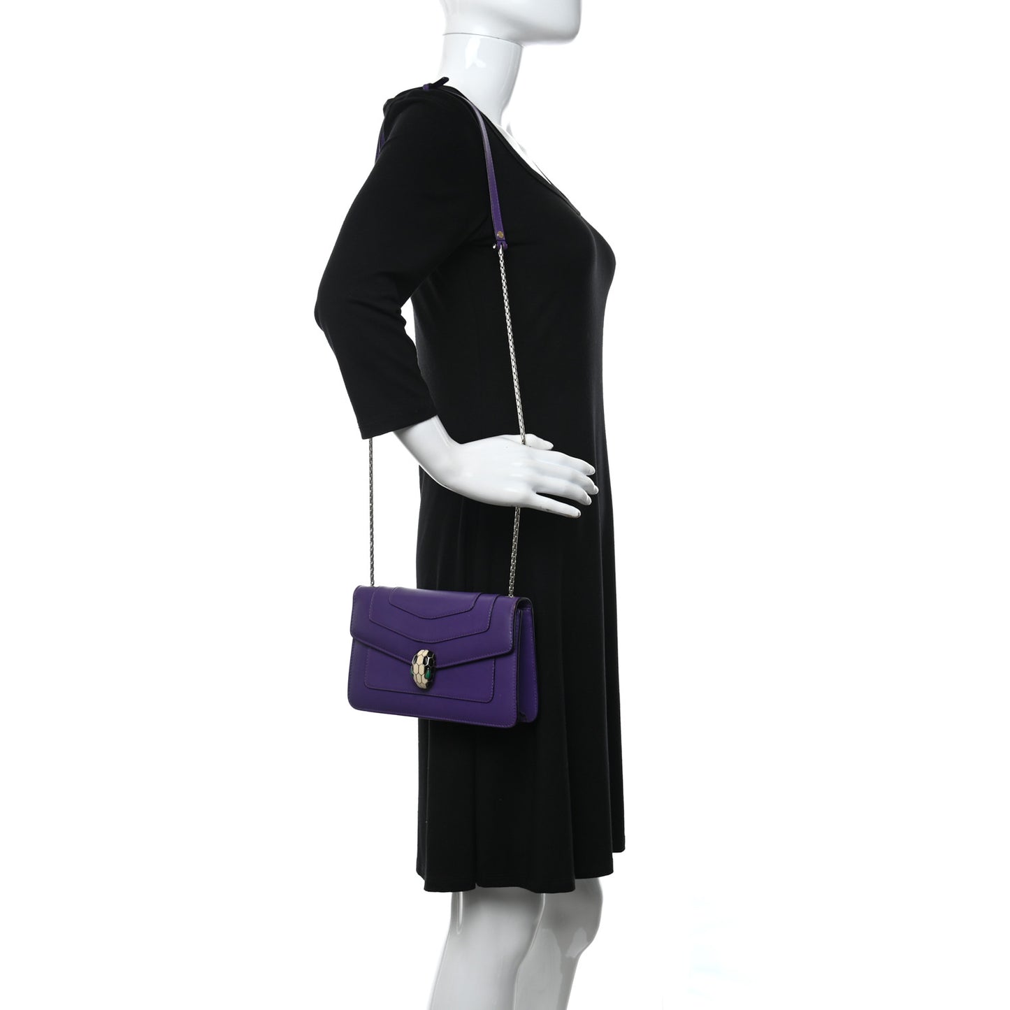 Calfskin Serpenti Forever Crossbody Bag Amethyst