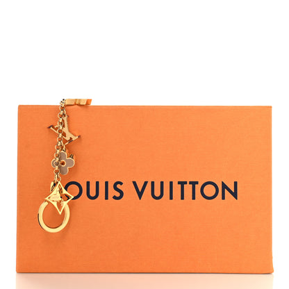 Louis Vuitton Brass Enamel Fleur De Monogram Bag Charm Chain Gold 6 of 6