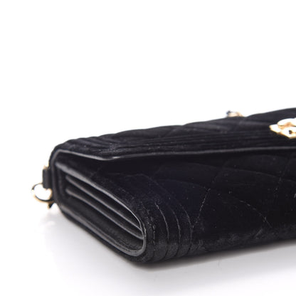Chanel Velvet Boy Wallet On Removable Chain Black 14 of 15