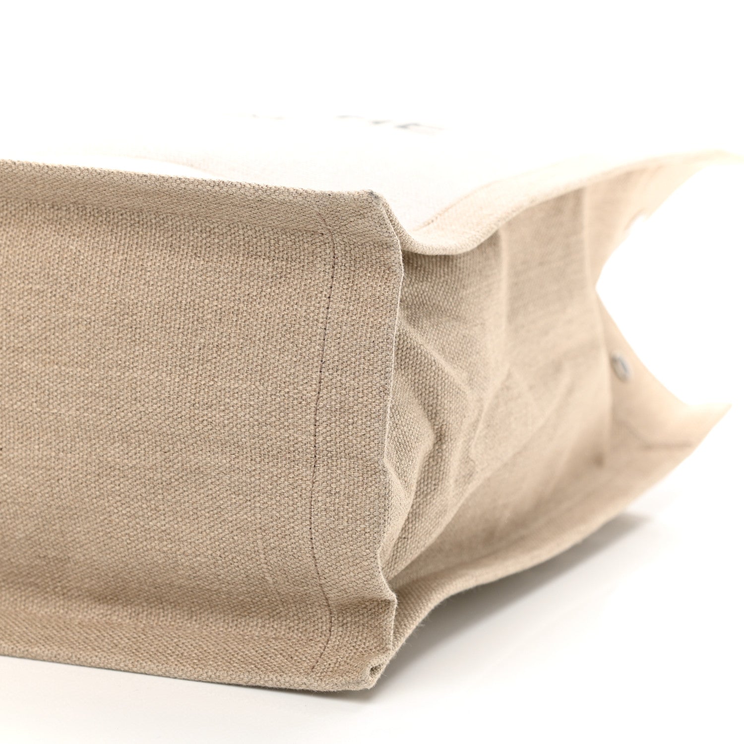 Saint Laurent Linen Calfskin Rive Gauche North South Tote Optic White 10 of 11