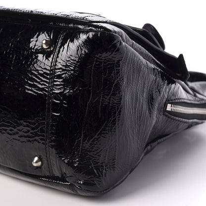 Chloe Patent Calfskin Quilted Large Bay Tote Black 6 of 9