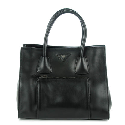 Prada City Calf Front Pocket Tote Nero Black 1 of 8