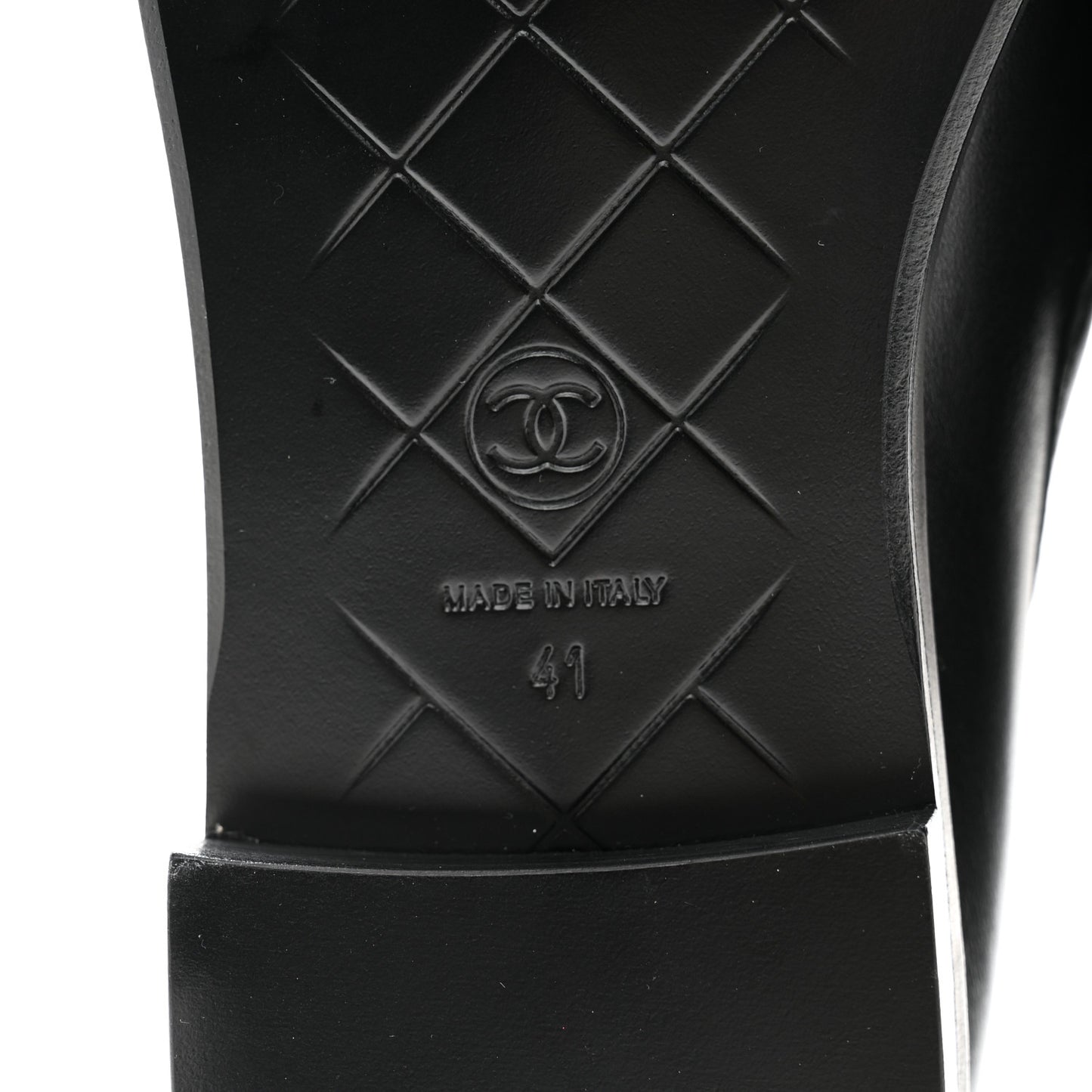Lambskin Quilted CC Turnlock Loafers 41 Black