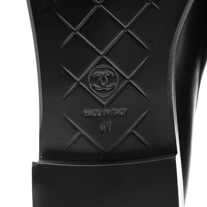 Chanel Lambskin Quilted CC Turnlock Loafers 41 Black 7 of 8