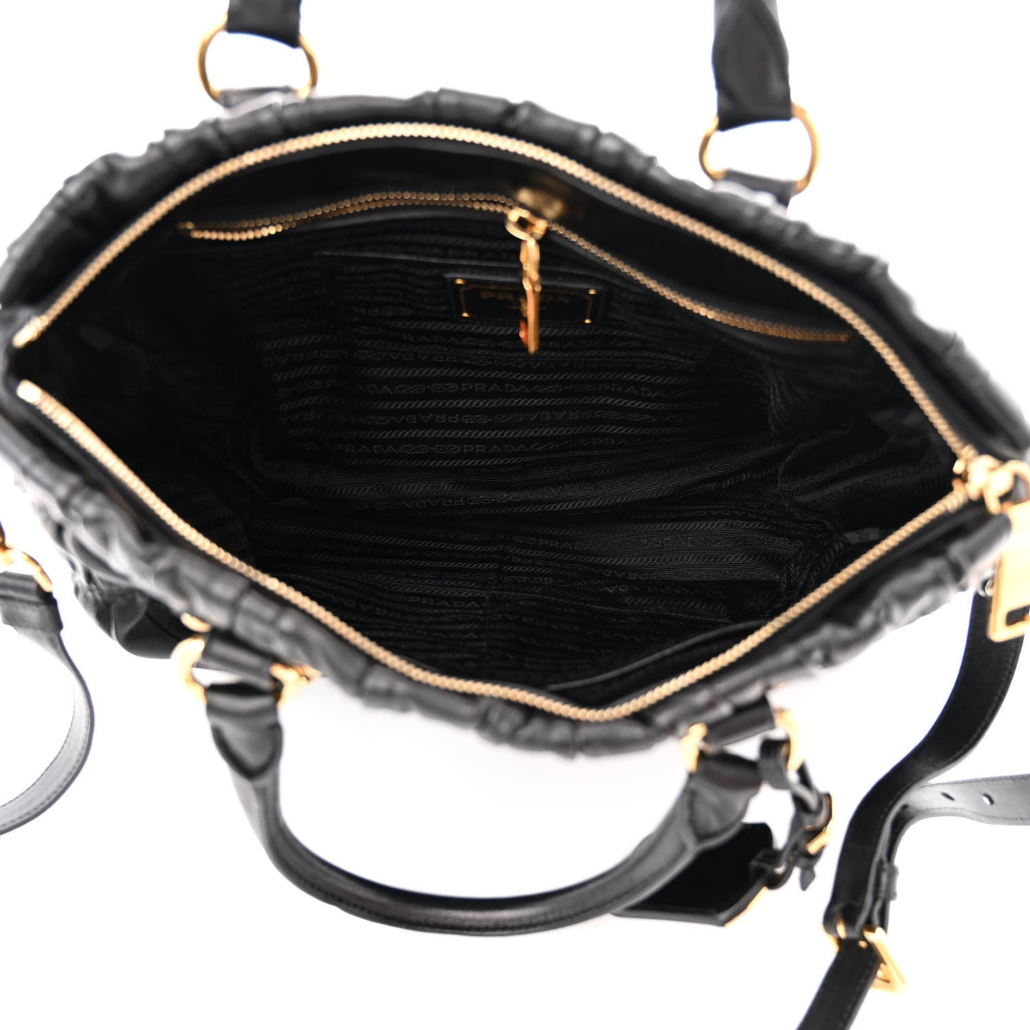 Nappa Gaufre Tote Black