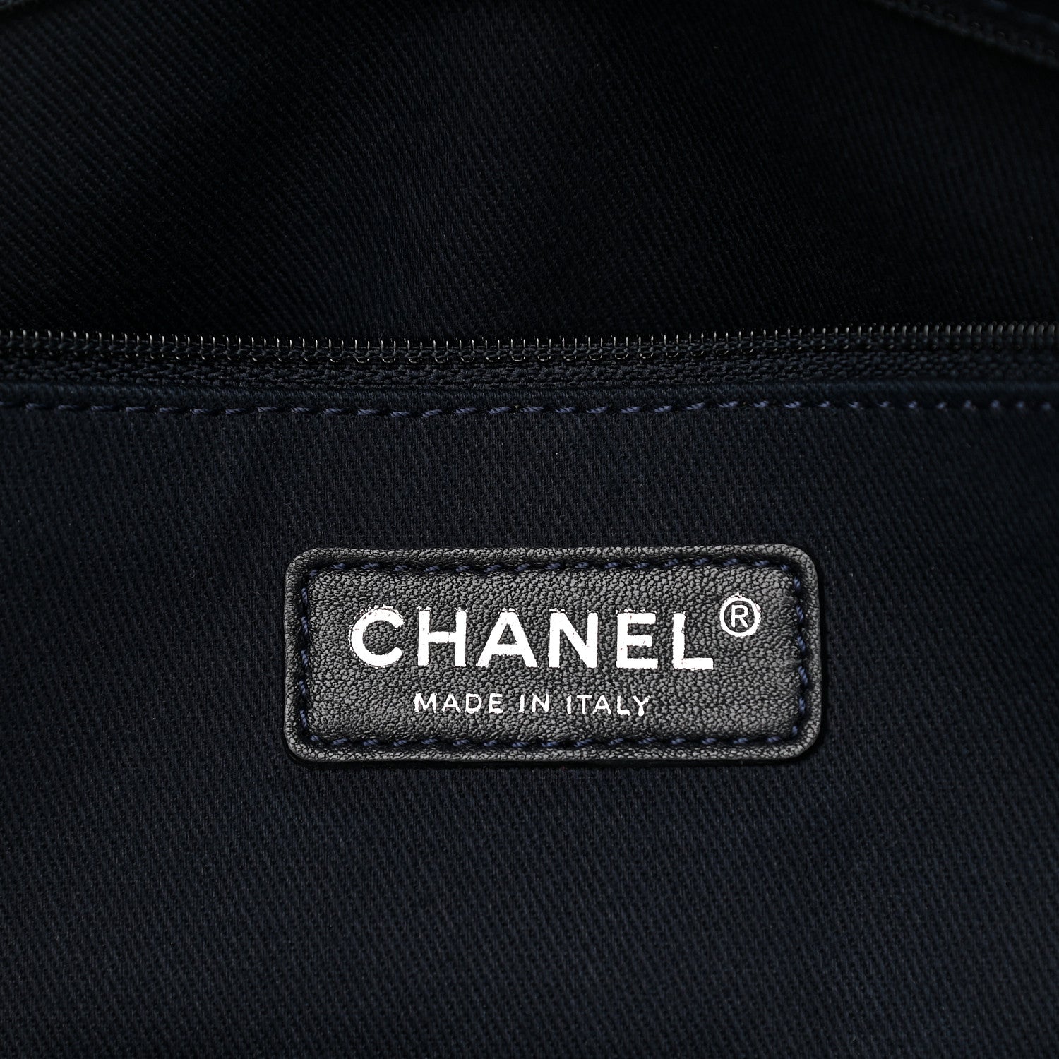 Chanel Denim Small Deauville Tote Dark Blue 6 of 11