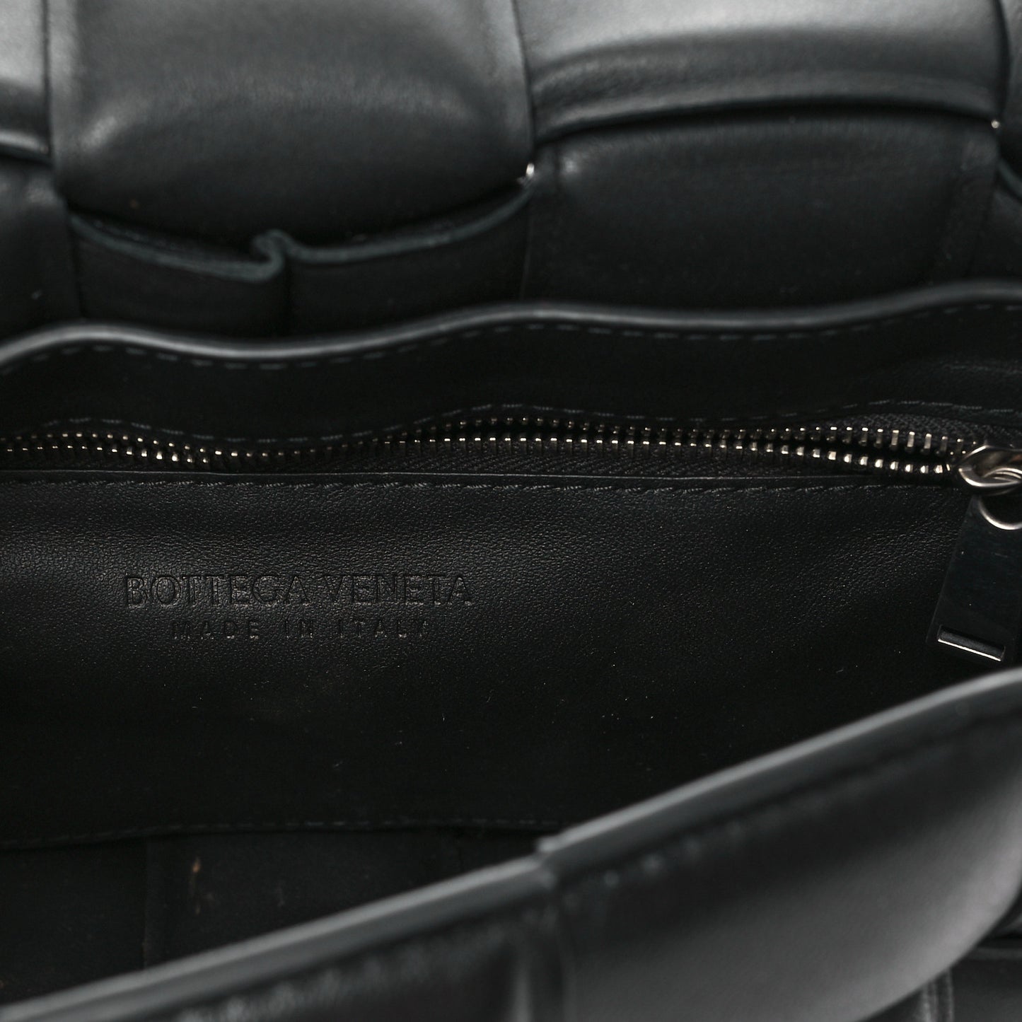 Lambskin Maxi Intreccio Padded Chain Cassette Crossbody Bag Black