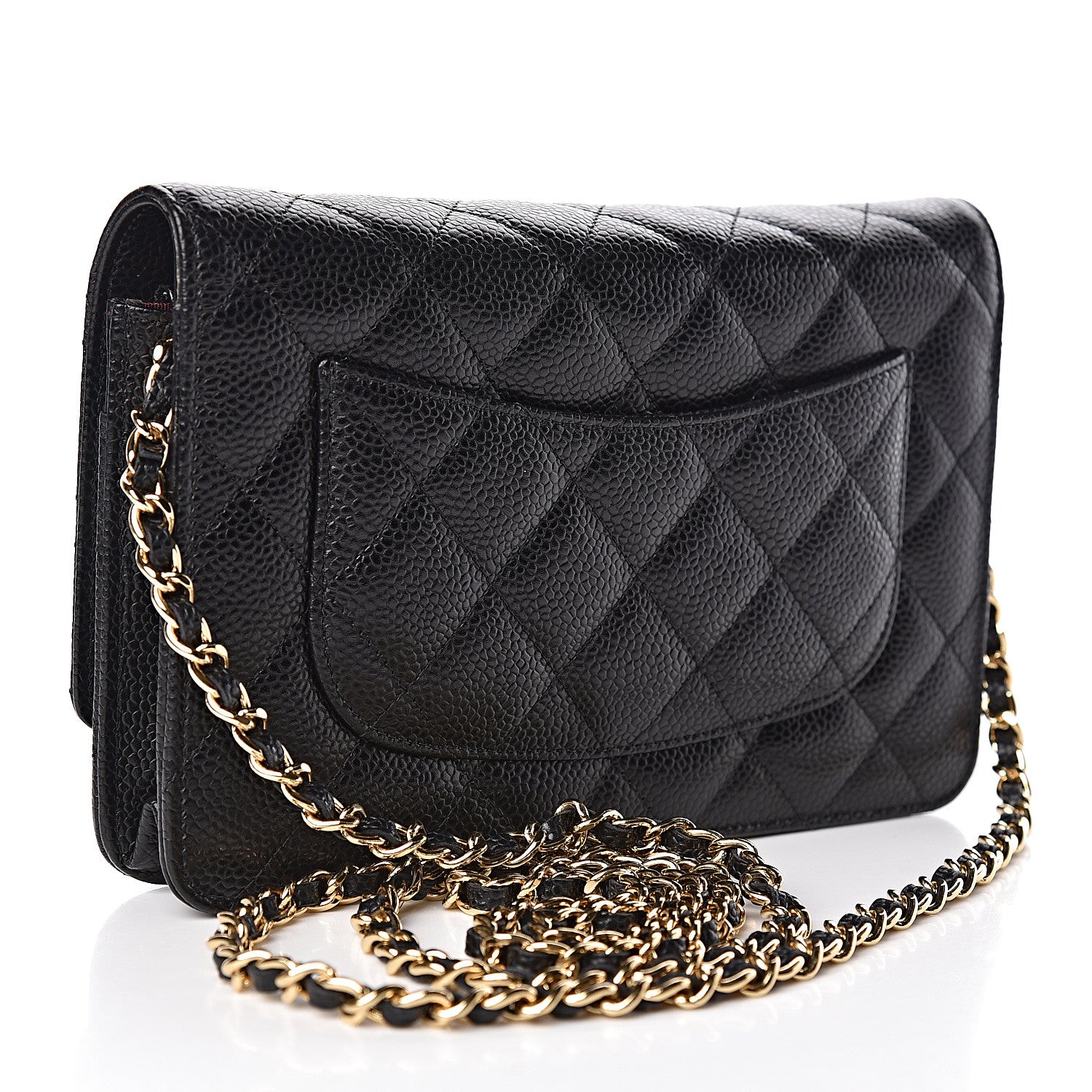 Chanel Caviar Quilted Wallet On Chain WOC Black 3 of 12