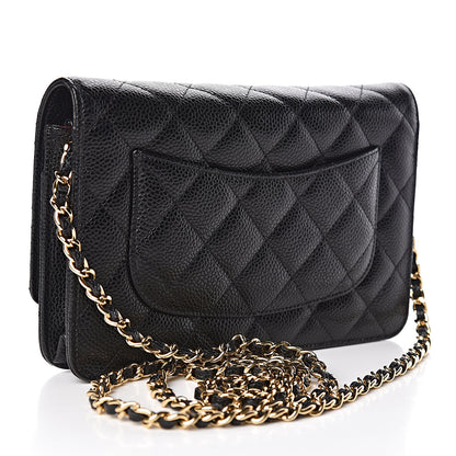 Chanel Caviar Quilted Wallet On Chain WOC Black 3 of 12
