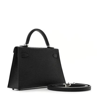 Hermes Epsom Mini Kelly Sellier 20 Black 2 of 10
